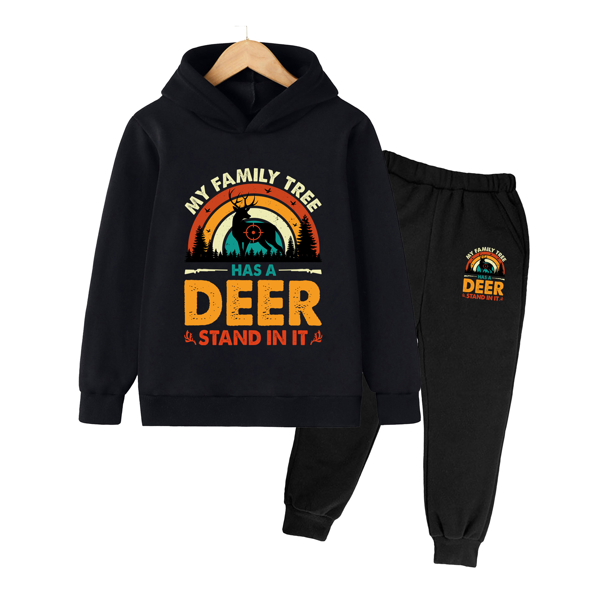 Hunting Outdoor Boys - Ensemble sweat à capuche et pantalon