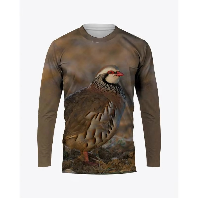 Hunting Quail - CamSolomon-T-shirt à manches longues et col