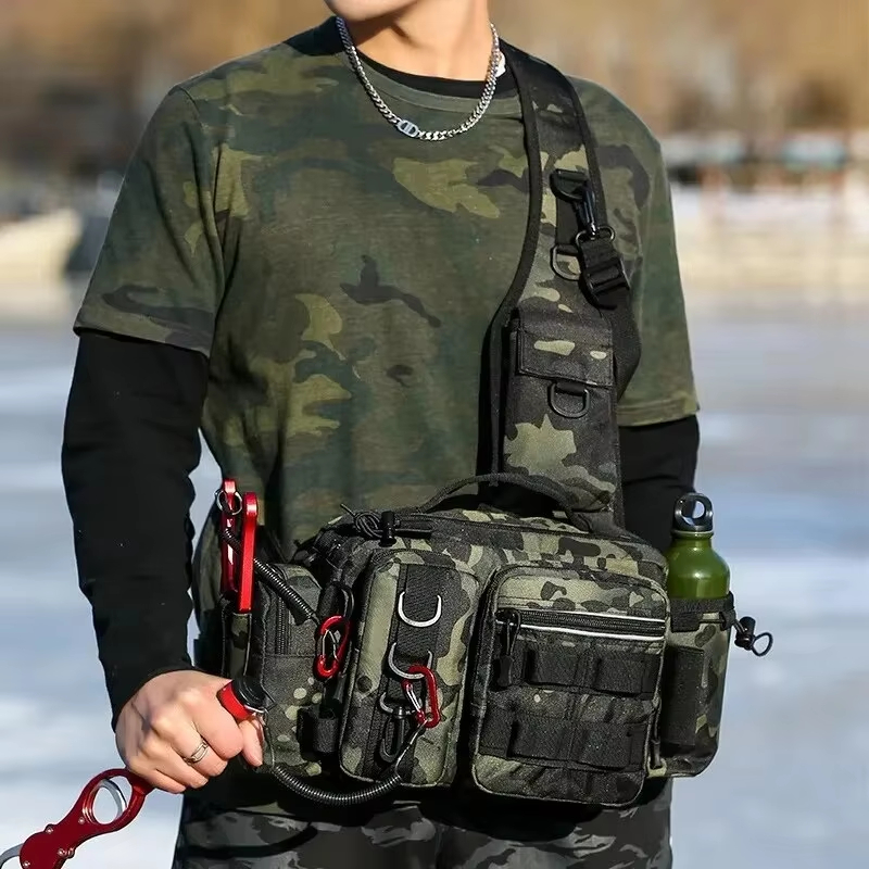Hunting Fishing Outdoor - Sac banane tactique d'extérieur pour camping,