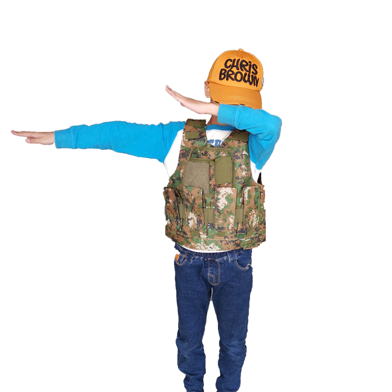 Hunting Outdoor Boys - Gilet tactique Airsoft pour enfants, uniforme