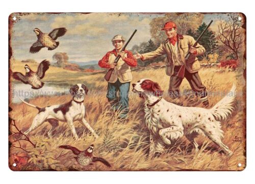 Plaque en métal rétro rustique - Hunting Quail avis et prix
