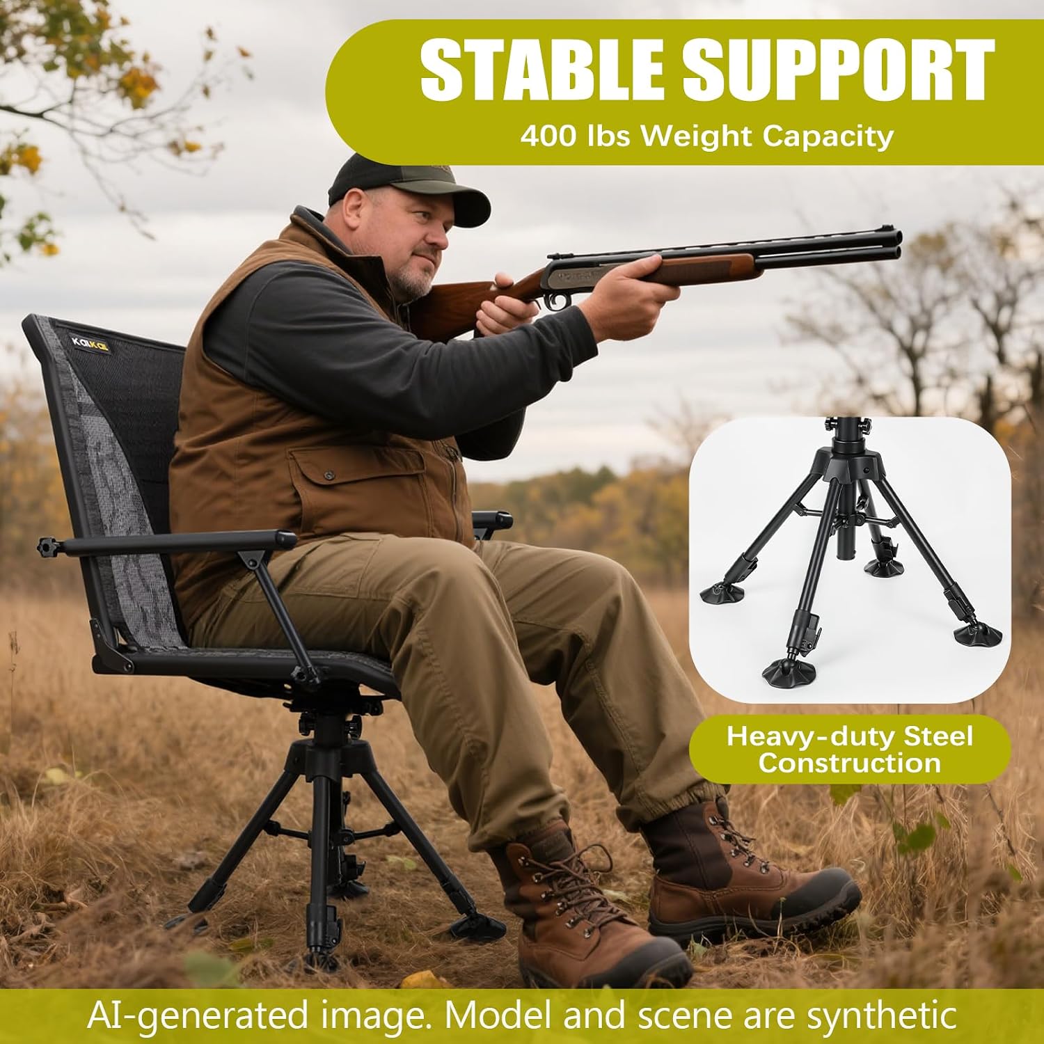 Chaise de chasse pivotante sil - Outdoor Hunting Blinds avis et prix