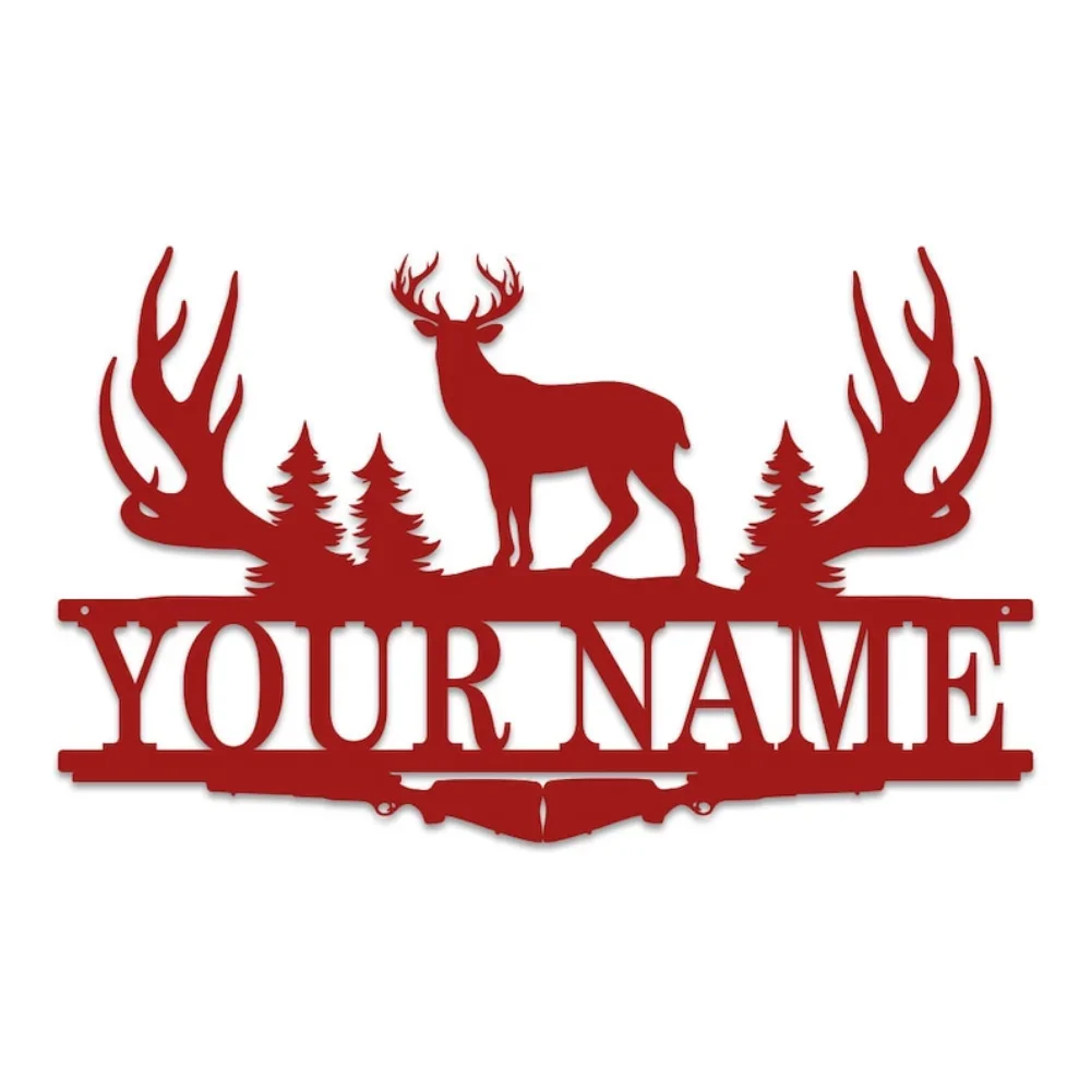 Buck Antler Split Monogram Sig - Outdoor Hunting Names avis et prix