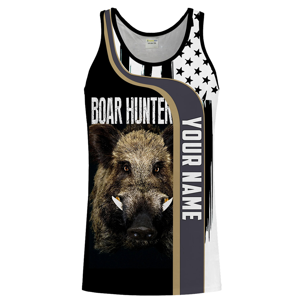 Débardeur personnalisé Boar Hu - Outdoor Hunting Names avis et prix