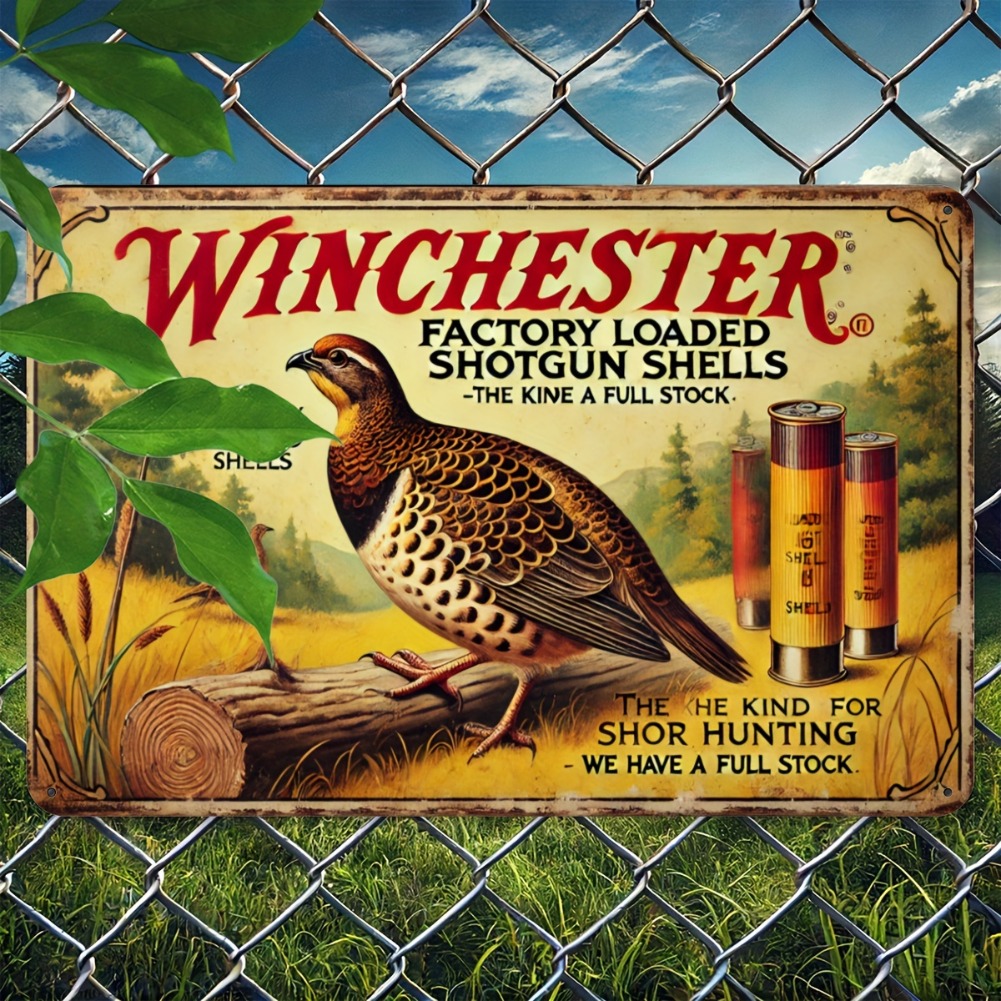 Plaque murale vintage en métal - Hunting Quail avis et prix