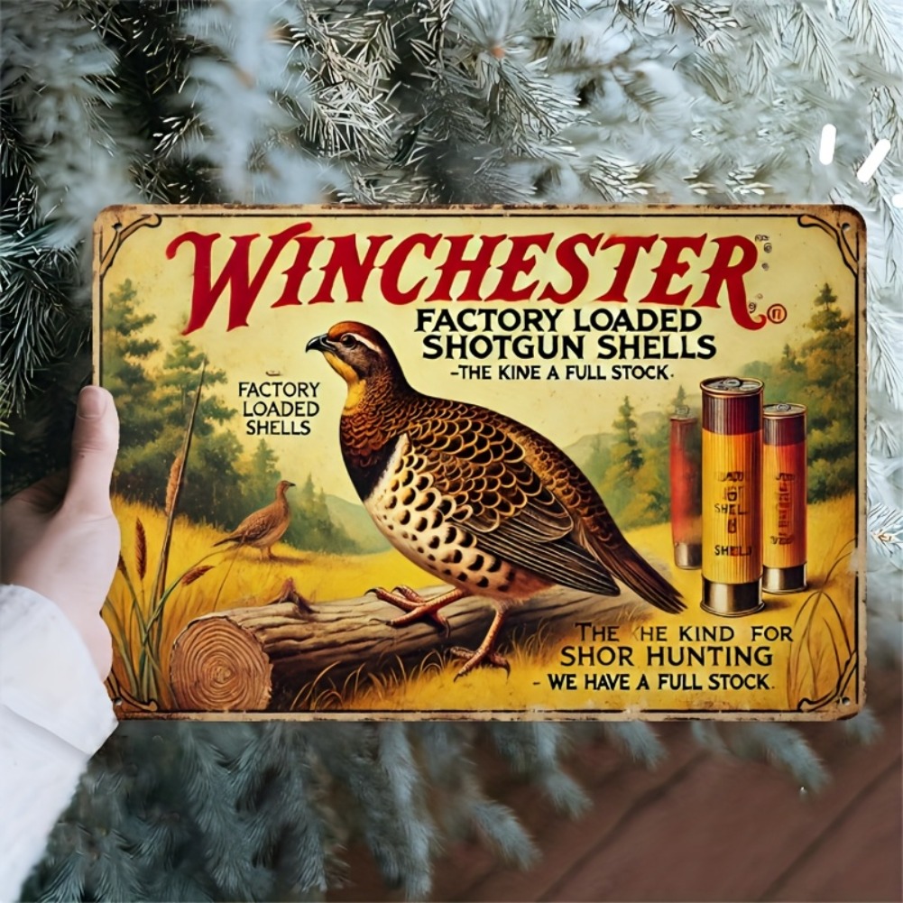 Plaque murale vintage en métal - Hunting Quail avis et prix