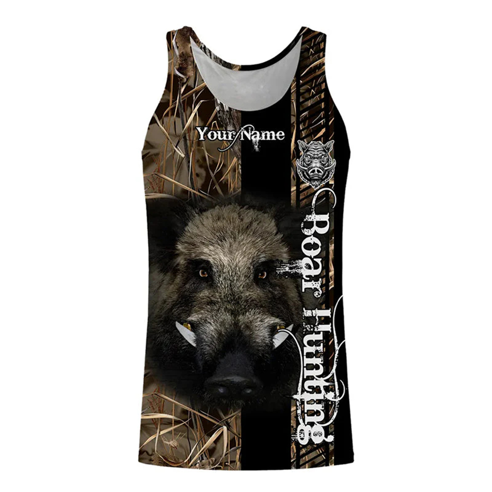 Débardeur personnalisé Boar Hu - Outdoor Hunting Names avis et prix