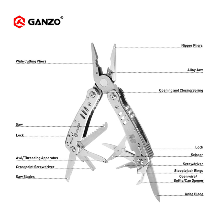 Ganzo G302 G302-H G302-B pince - Knife Hunting Fixed Blade avis et prix