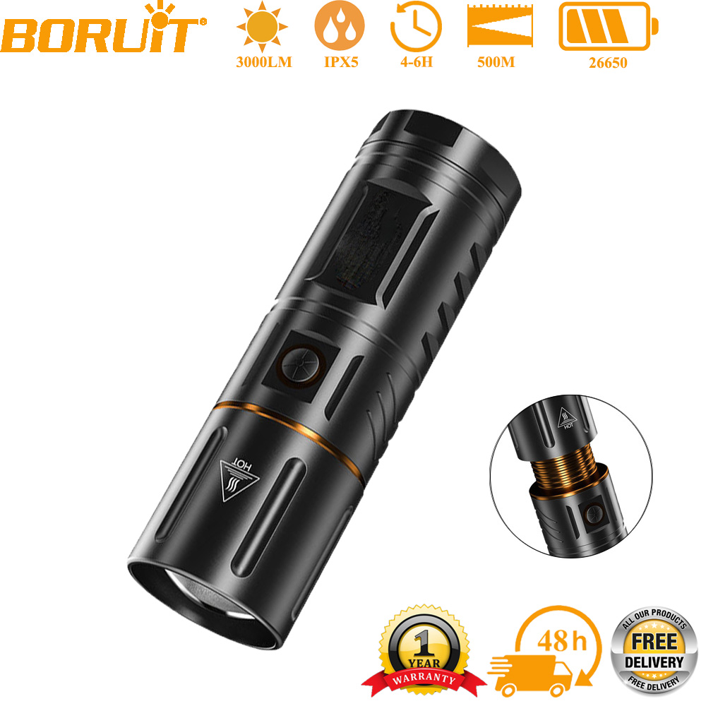 BORUiT Lampe torche LED ultra- - Hunting Fishing Outdoor avis et prix